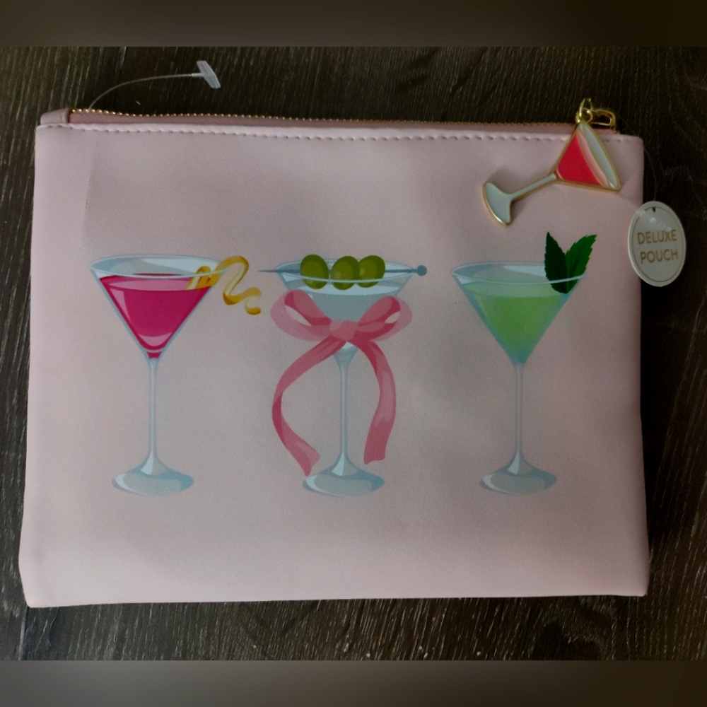Pink Deluxe Pouch Cocktail Design Bid > $20 Choice Margarita Or Wine Necklace